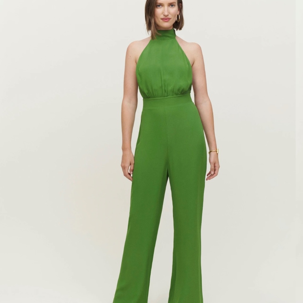 NWT REFORMATION ROLAND JUMPSUIT PALM GREEN